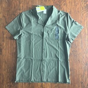 All In Motion Men's Green Short Sleeve Shirt Size Large